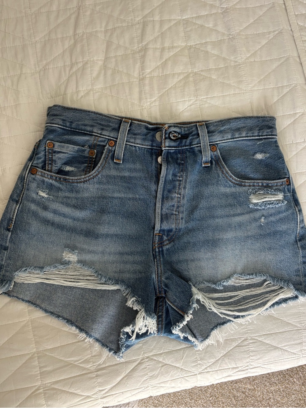Levi’s 501 Distressed Denim Shorts